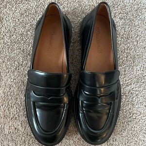 Madewell Classic Black Leather Loafers